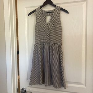 Dear Creatures Striped Bow Tank Dress — XS